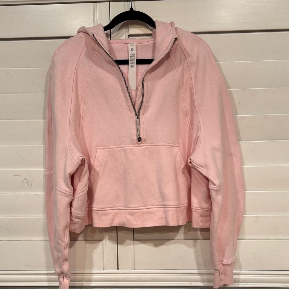 Lululemon Athletica Light Pink Half-Zip Hoodie